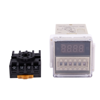 AC 220V 5A Programmable Double Time Timer Delay Relay Device Tool DH48S-S